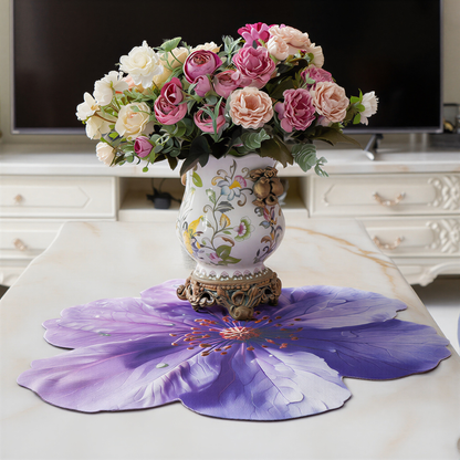 Elegant Flower Mat + Coasters