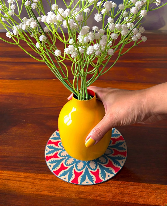 Elegant Flower Mat + Coasters