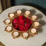 Aesthetic Floral Urli With Diya