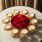 Aesthetic Floral Urli With Diya