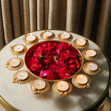 Aesthetic Floral Urli With Diya