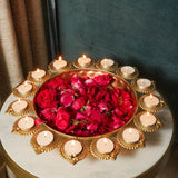 Aesthetic Floral Urli With Diya