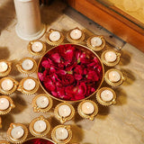 Aesthetic Floral Urli With Diya