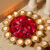Aesthetic Floral Urli With Diya