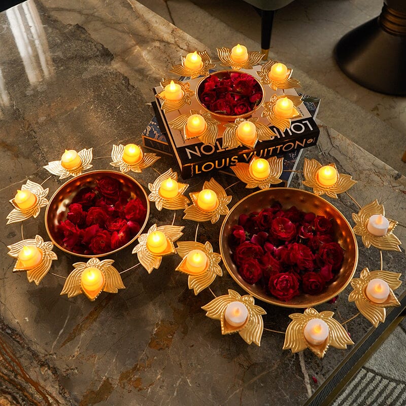 Astounding Lotus Diya Urli