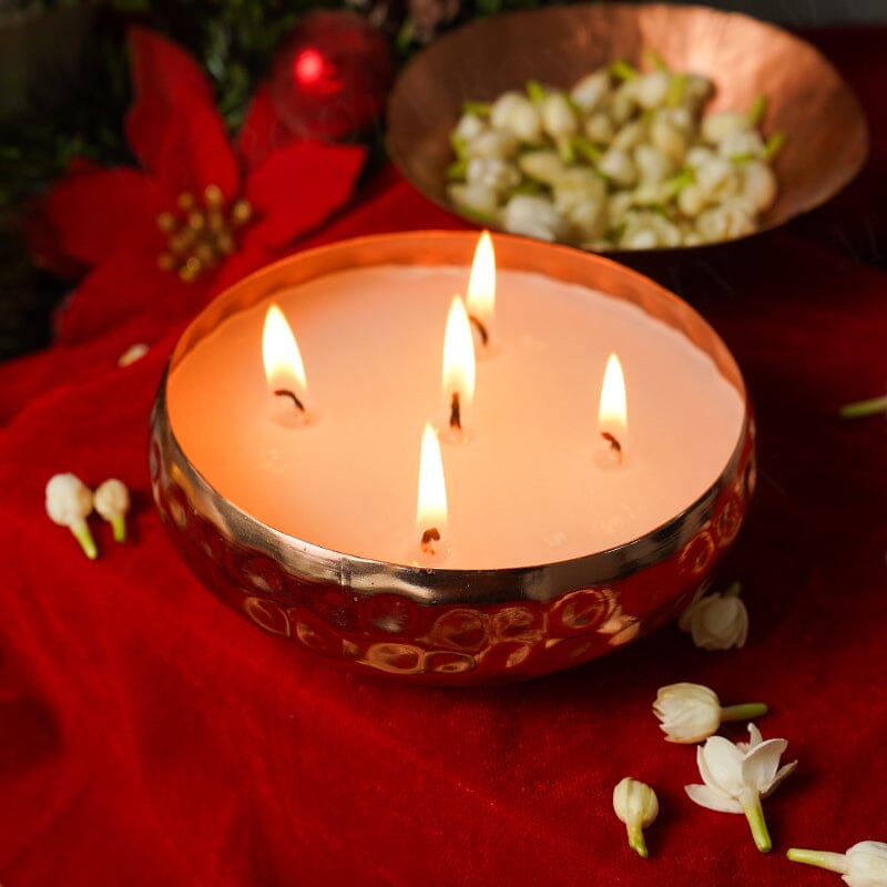Copper Finish Luxury Scented Candle Urli