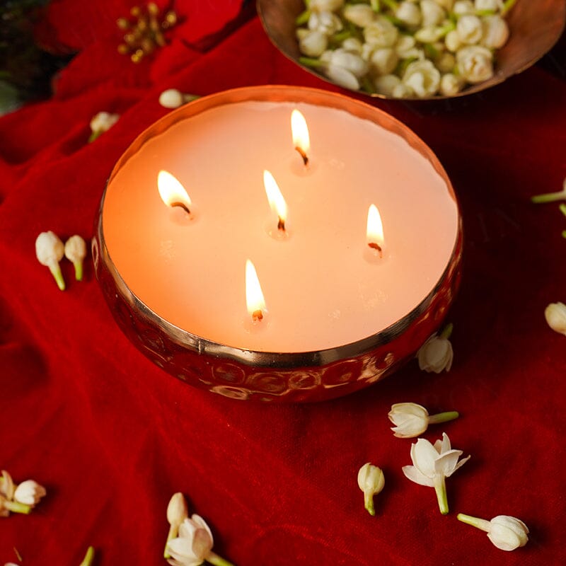 Copper Finish Luxury Scented Candle Urli