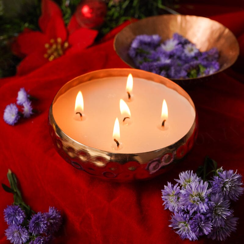 Copper Finish Luxury Scented Candle Urli
