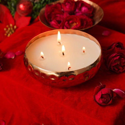Copper Finish Luxury Scented Candle Urli