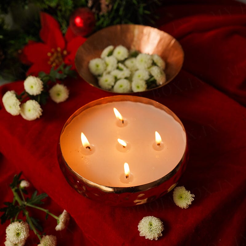Copper Finish Luxury Scented Candle Urli