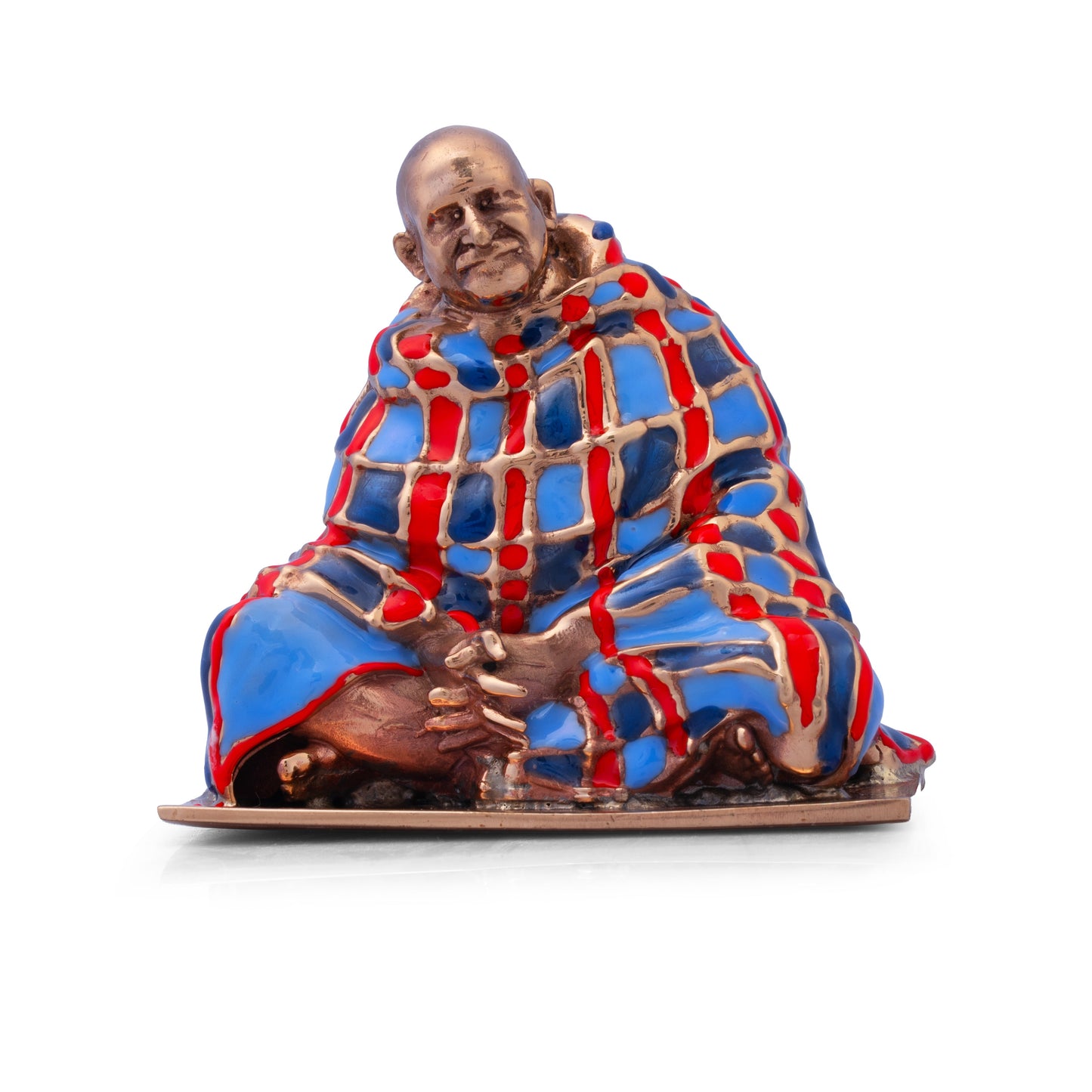 Neem Karoli Baba with Blanket Hand-Painted Idol | Guru Ji Murti