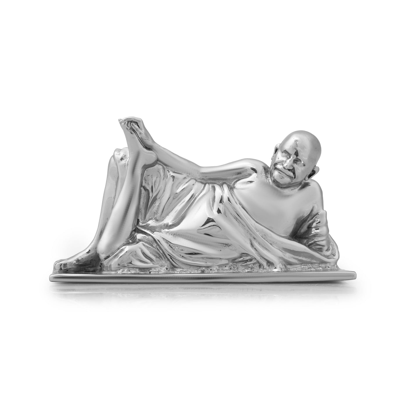 Neem Karoli Baba Idol in Silver Finish| Guru Ji Murti for Home, Office