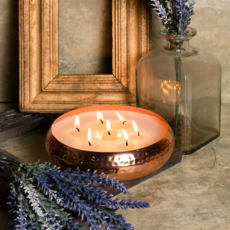Copper Finish Luxury Scented Candle Urli