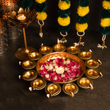 Aesthetic Floral Urli With Diya
