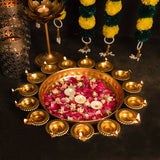 Aesthetic Floral Urli With Diya