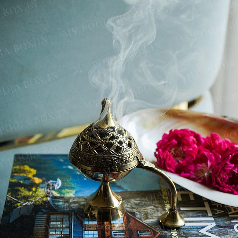Handcrafted Mini Brass Chirag Dhuni/Fumer