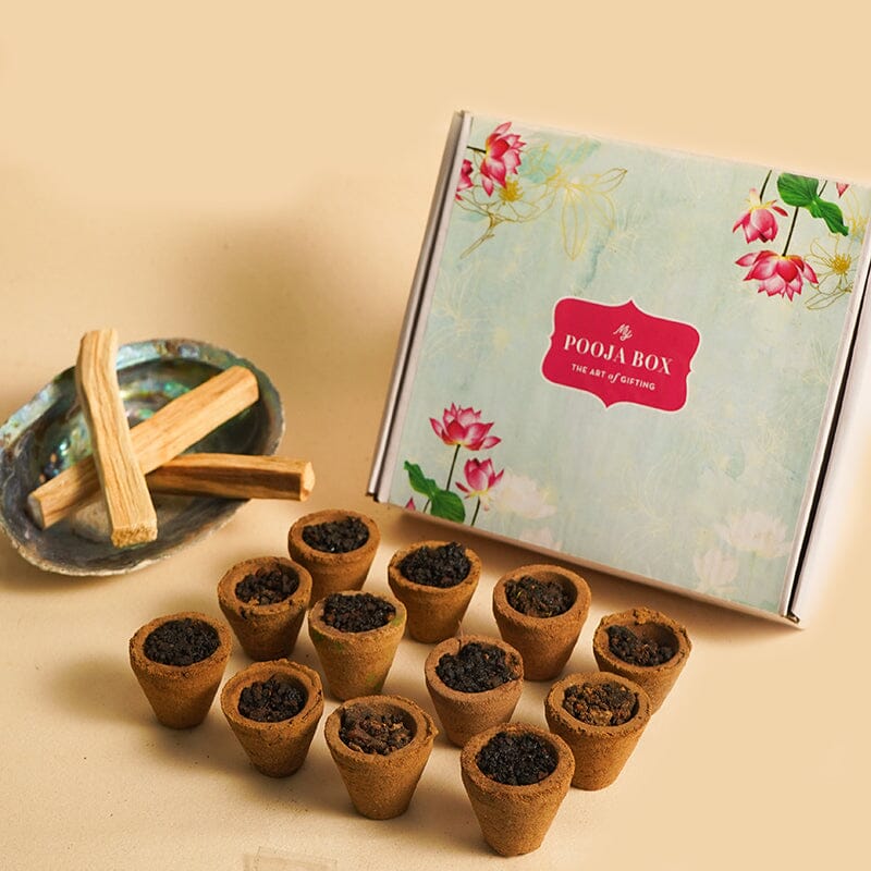 Sambrani Havan Cups Guggal Dhoop (Pack of 12)