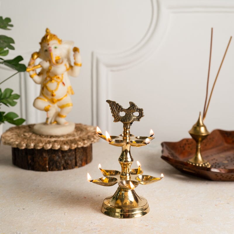 Handcrafted Brass Peacock Diya