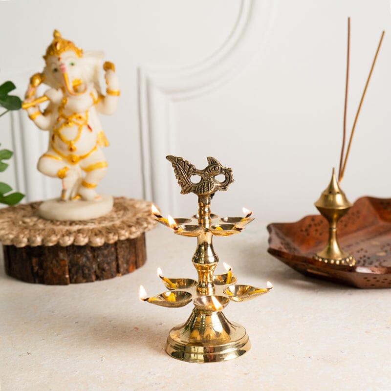 Handcrafted Brass Peacock Diya