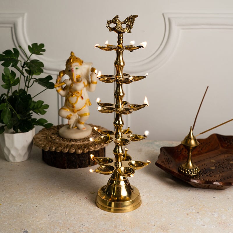 Handcrafted Brass Peacock Diya