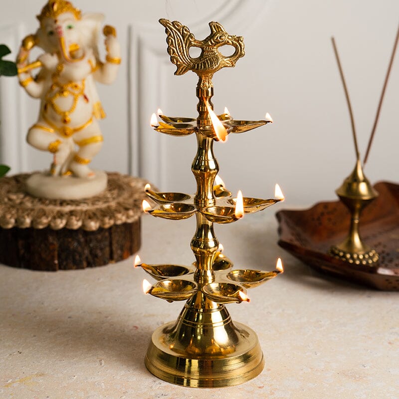Handcrafted Brass Peacock Diya