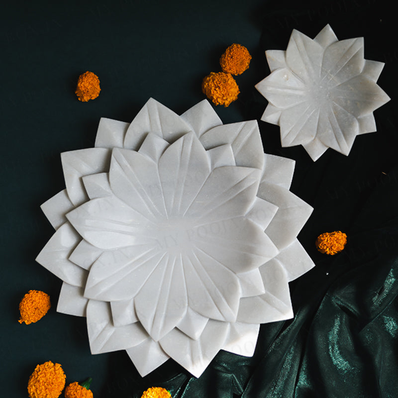 Exquisite Floral Marble Urli