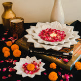 Exquisite Floral Marble Urli
