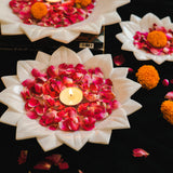 Exquisite Floral Marble Urli