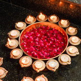 Aesthetic Floral Urli With Diya