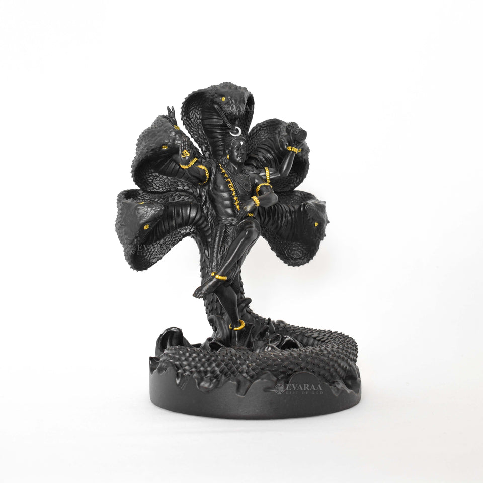Mystical Shiva with Sheshnag Black God Idol