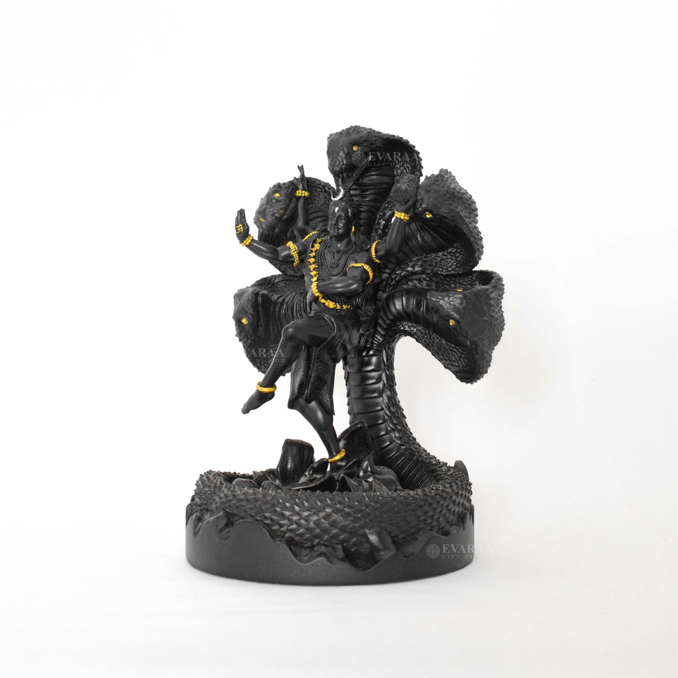 Mystical Shiva with Sheshnag Black God Idol