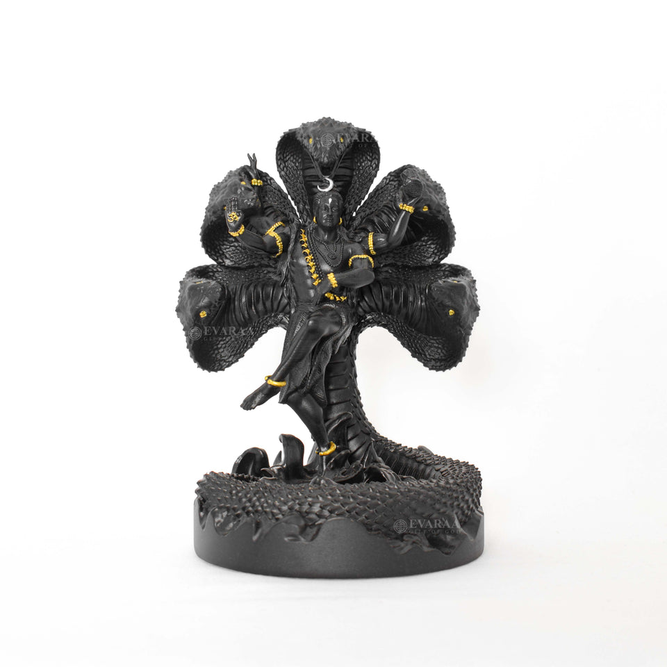 Mystical Shiva with Sheshnag Black God Idol
