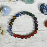 7 Chakra & Tiger Eye Bracelet | Stone of Courage