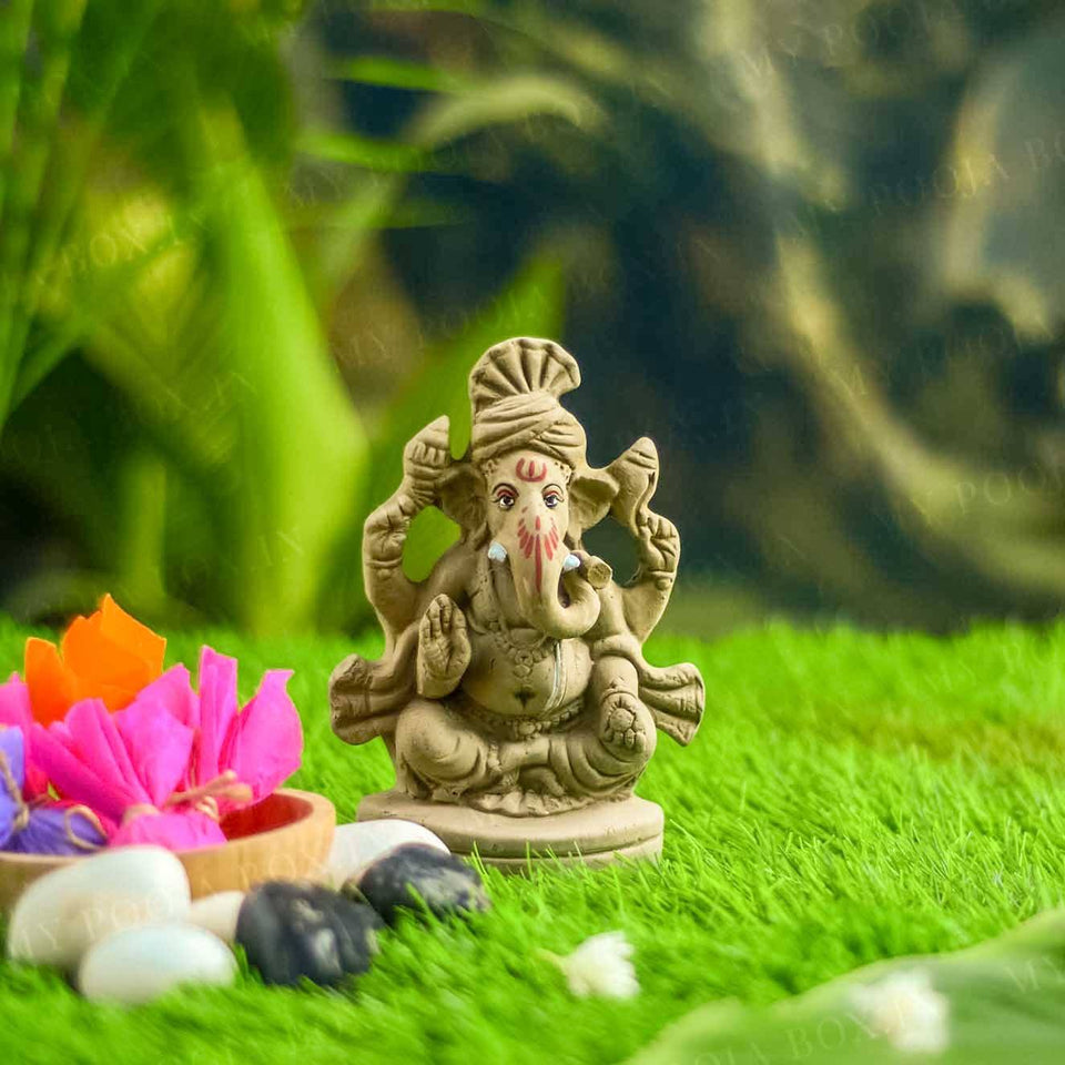 6INCH Manomay Eco-Friendly Ganpati | Plant-A-Ganesha