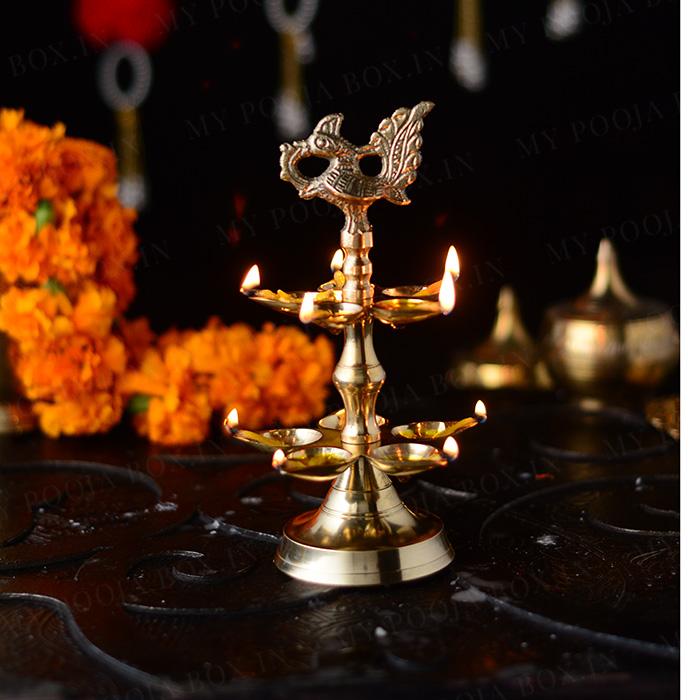 Handcrafted Brass Peacock Diya
