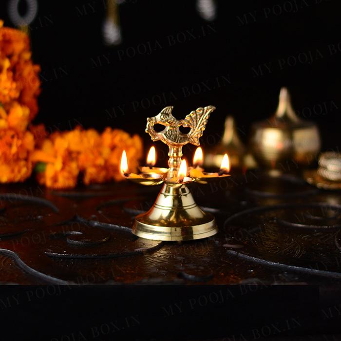 Handcrafted Brass Peacock Diya