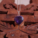 Amethyst Heart Pendant Necklace
