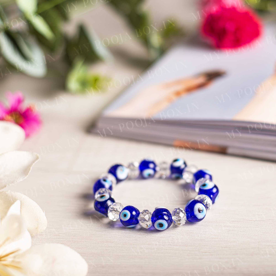 Feng Shui Turkish Evil Eye and Diamond Cut Clear Quartz