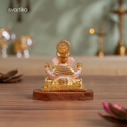 Dagdusheth Halwai Ganpati Murti - Gold Plated