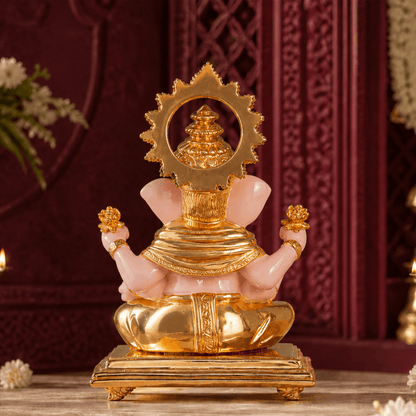 Dagdusheth Halwai Ganpati Murti - Gold Plated