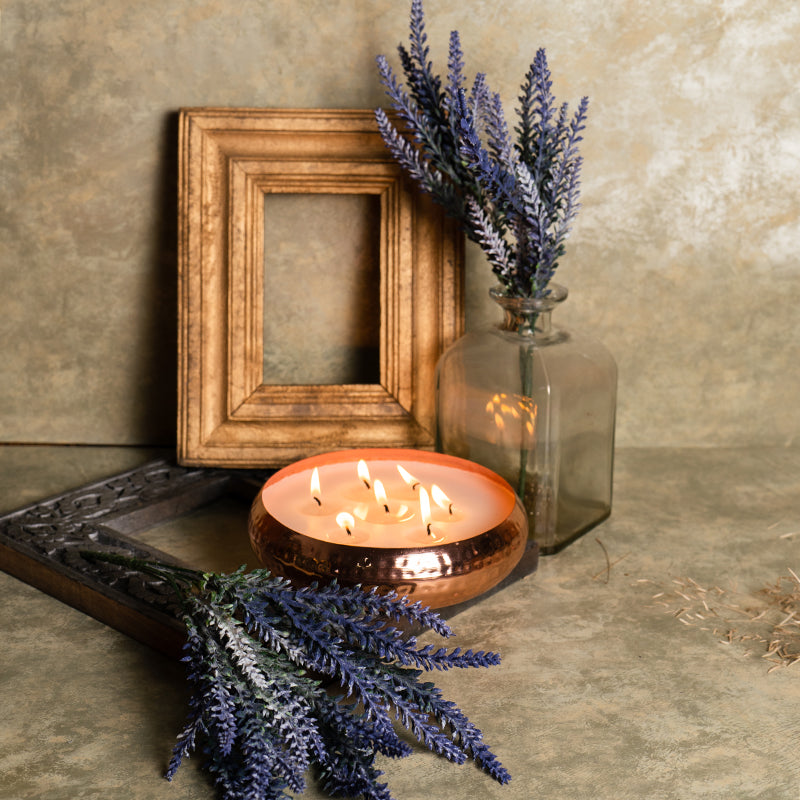 Copper Finish Luxury Scented Candle Urli
