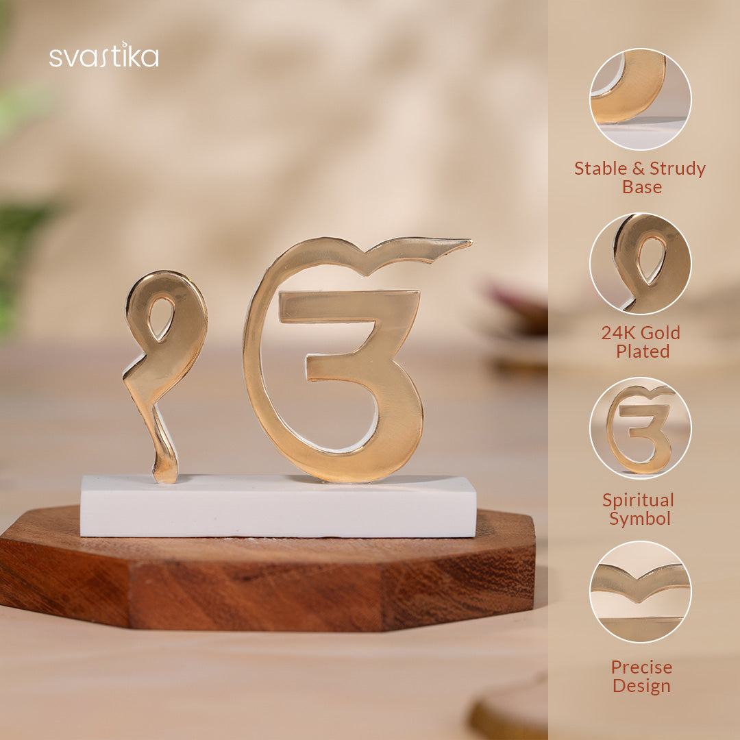 Ek Onkar for Car Dashboard - Gold Plated
