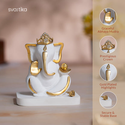 Mukut Ganesh Idol in Divine Grace