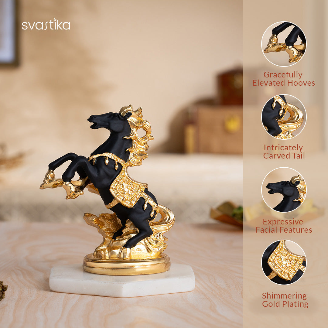 Feng Shui Knight Horse - Gold Plated