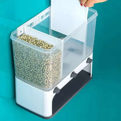 Easy Flow Cereal Dispenser – 3-In-1 Wall Mount Storage |