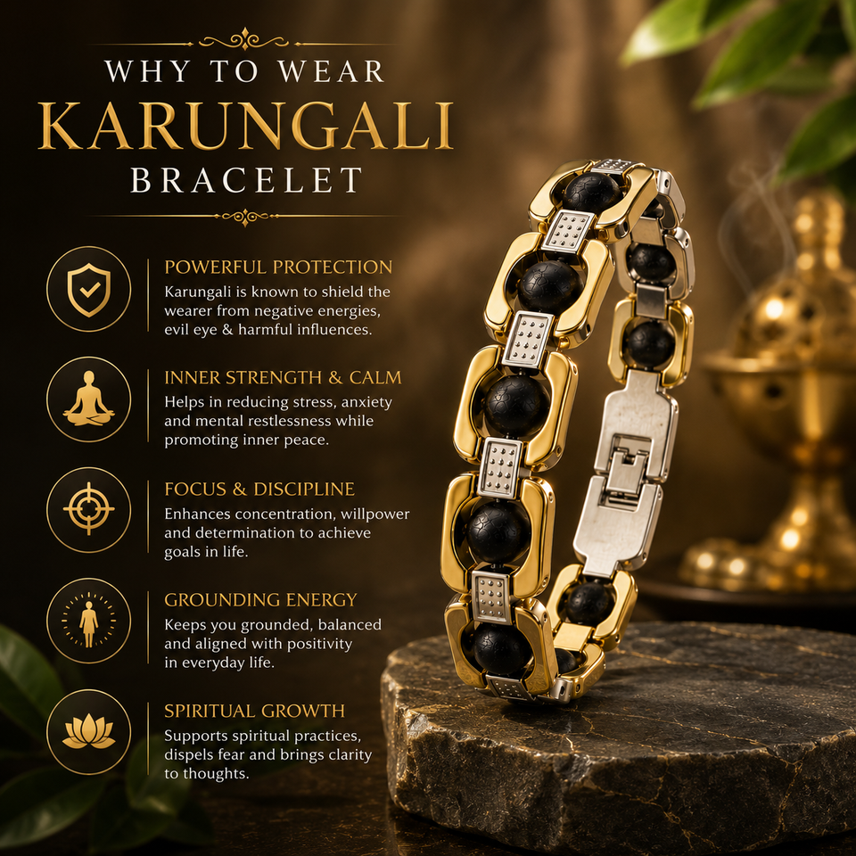 Gold-Silver Karungali Bracelet