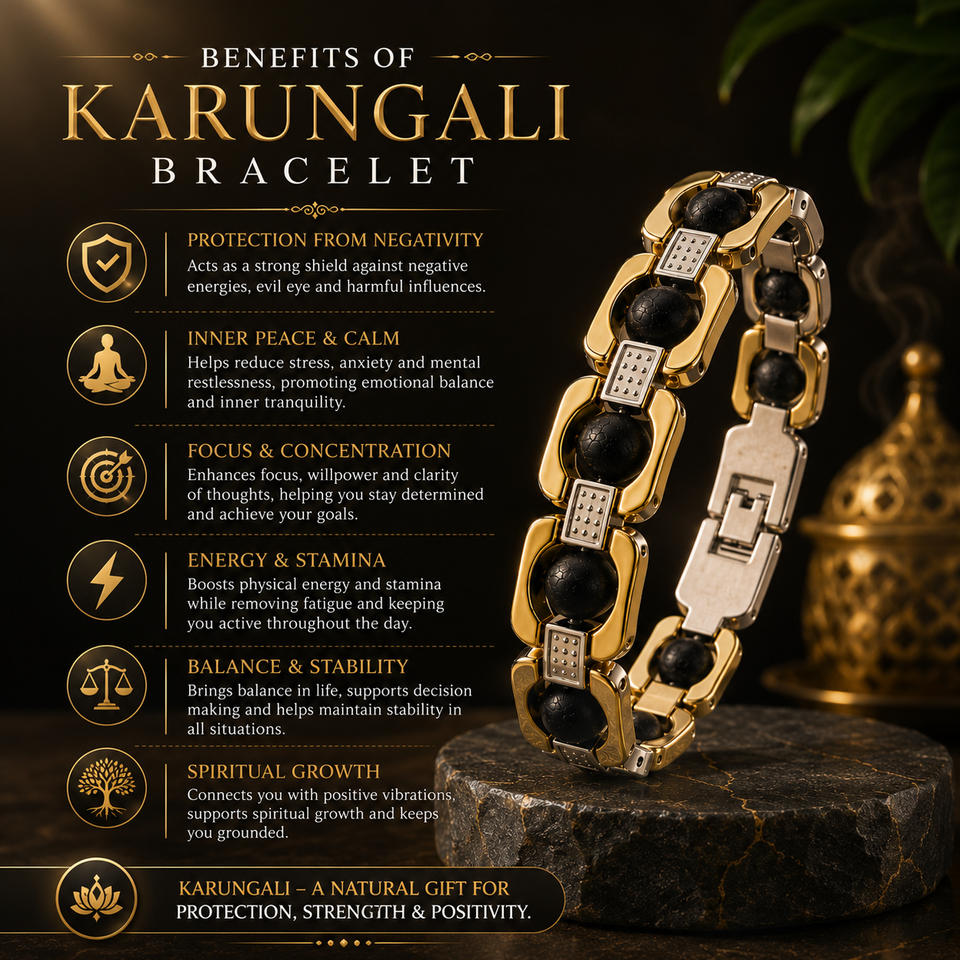 Gold-Silver Karungali Bracelet