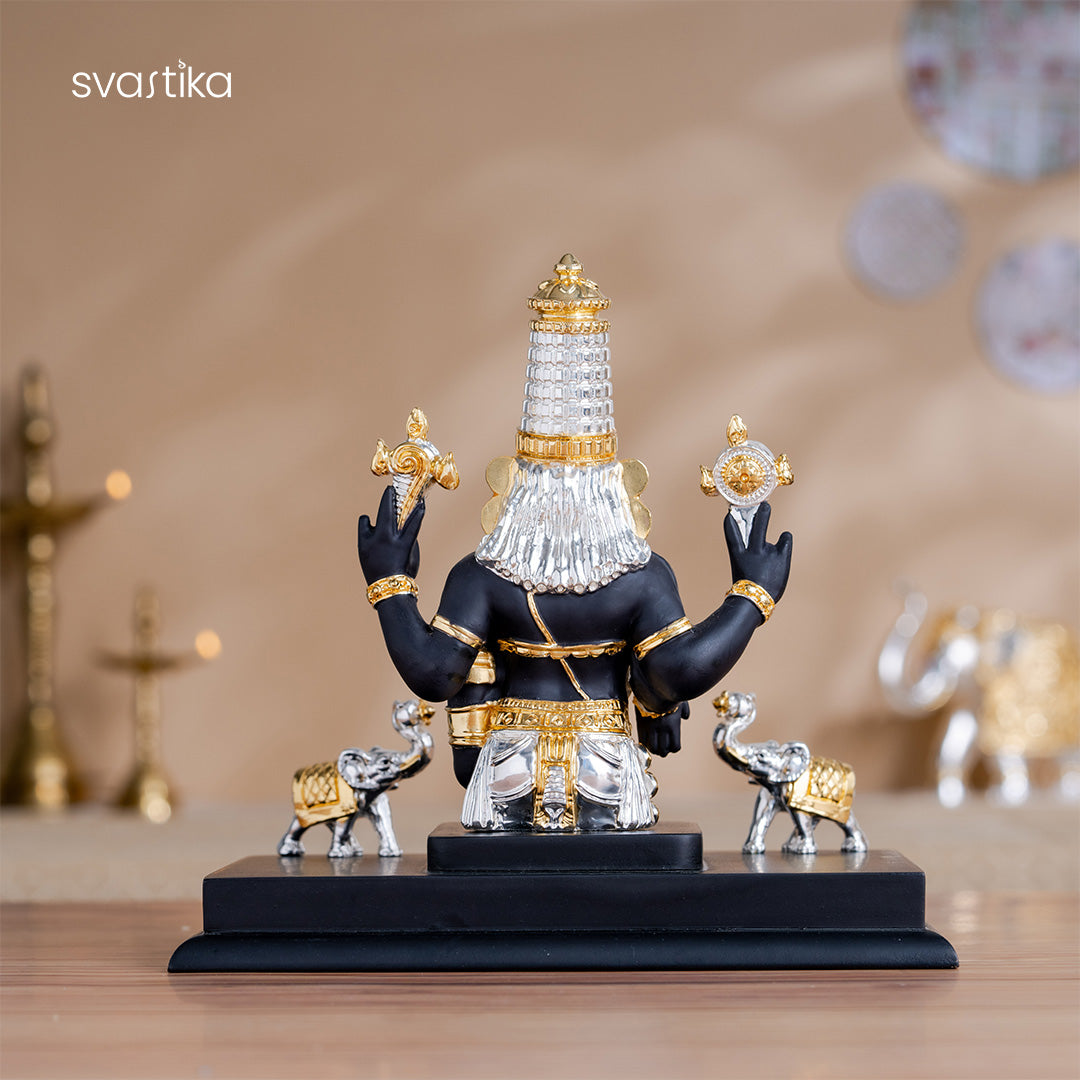 Gajalakshmi Tirupati Balaji Murti - Gold & Silver Plated