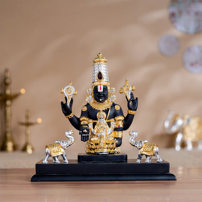 Gajalakshmi Tirupati Balaji Murti - Gold & Silver Plated