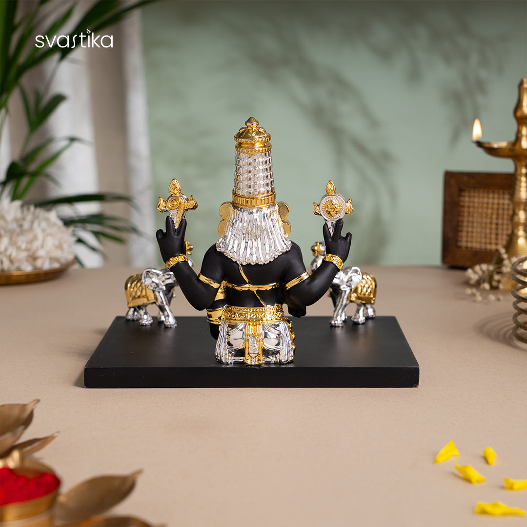 Gajalakshmi Tirupati Balaji Murti - Gold & Silver Plated